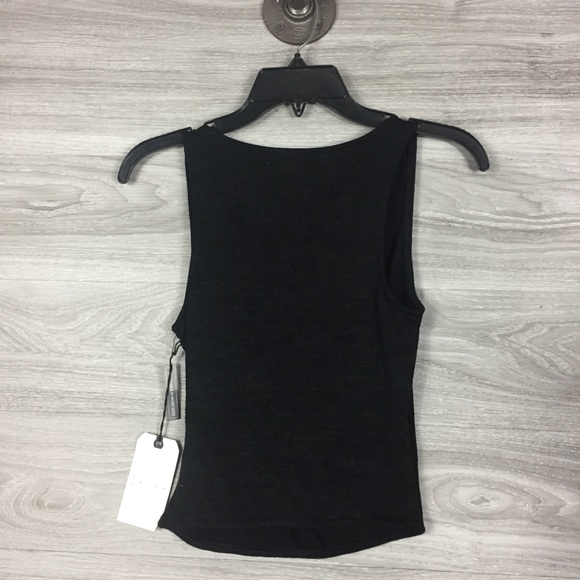 Leith Black Surplice Top - Picture 4 of 6